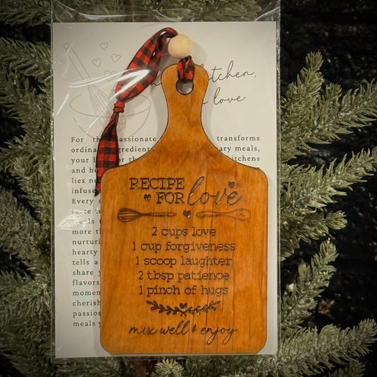 Recipe for Love Story Ornament