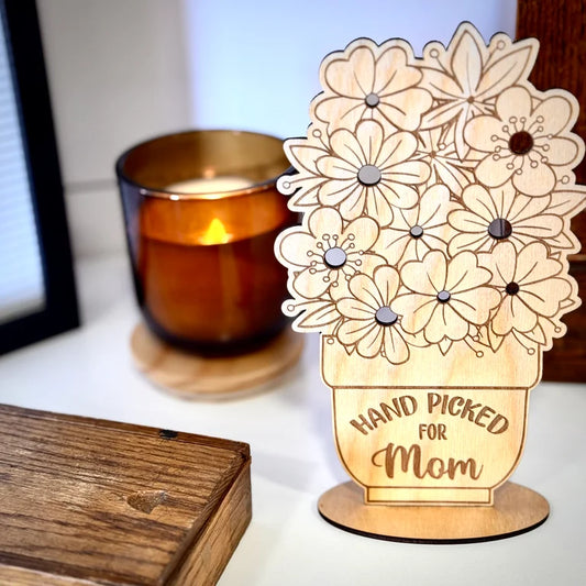 Hand Picked For Mom Flower Stand
